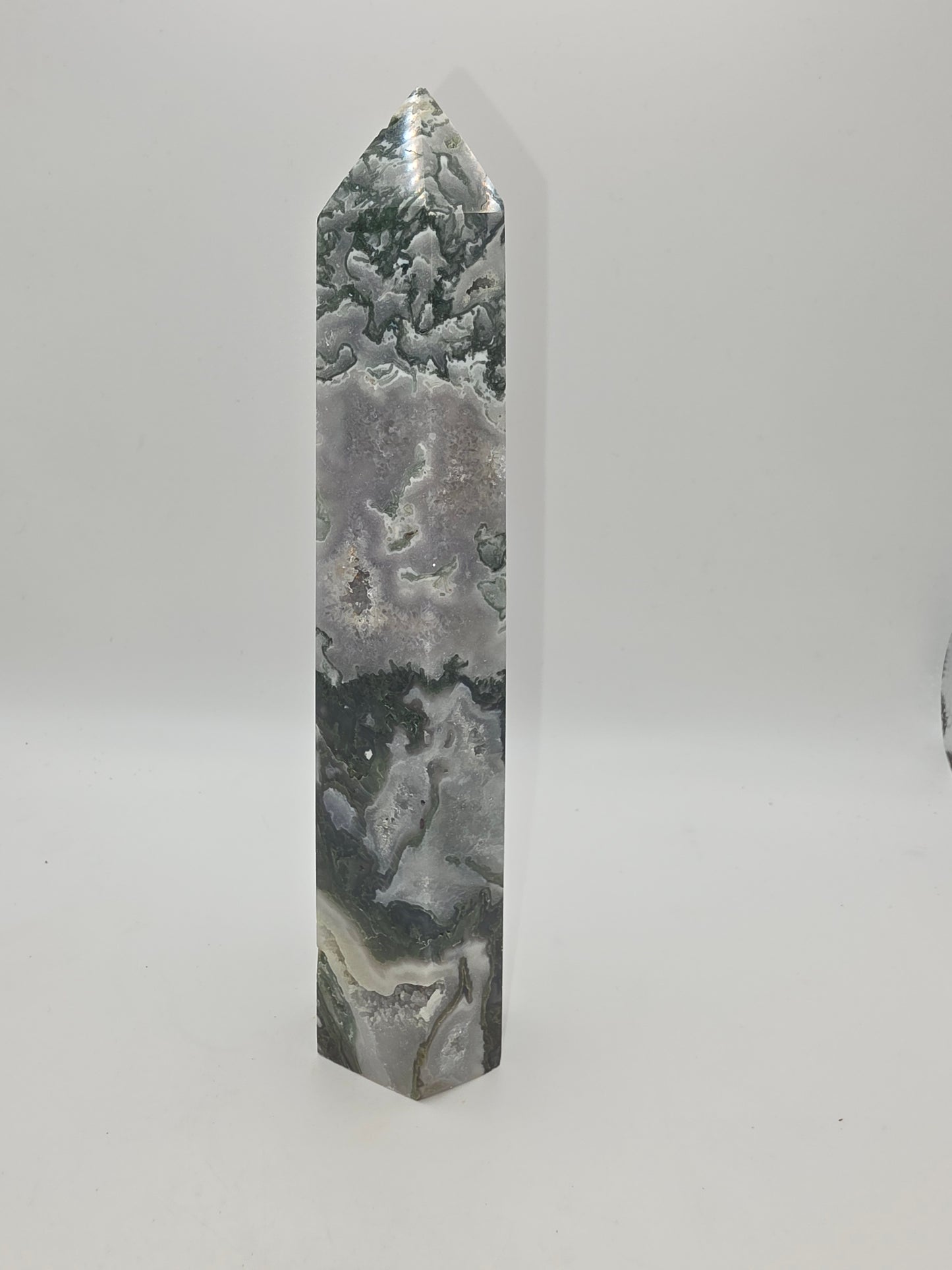 πΏ Moss Agate Tower β 22cm πΏ