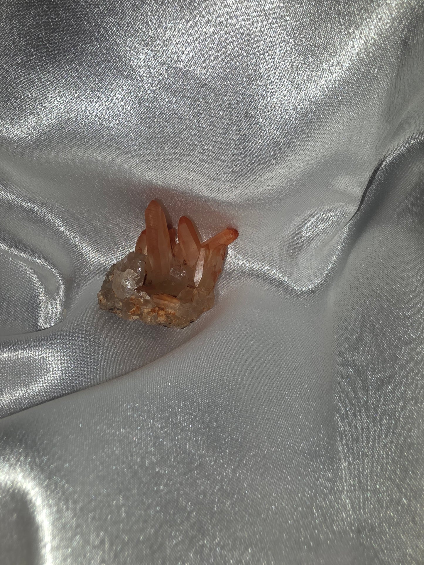 Red Quartz Crystal Cluster