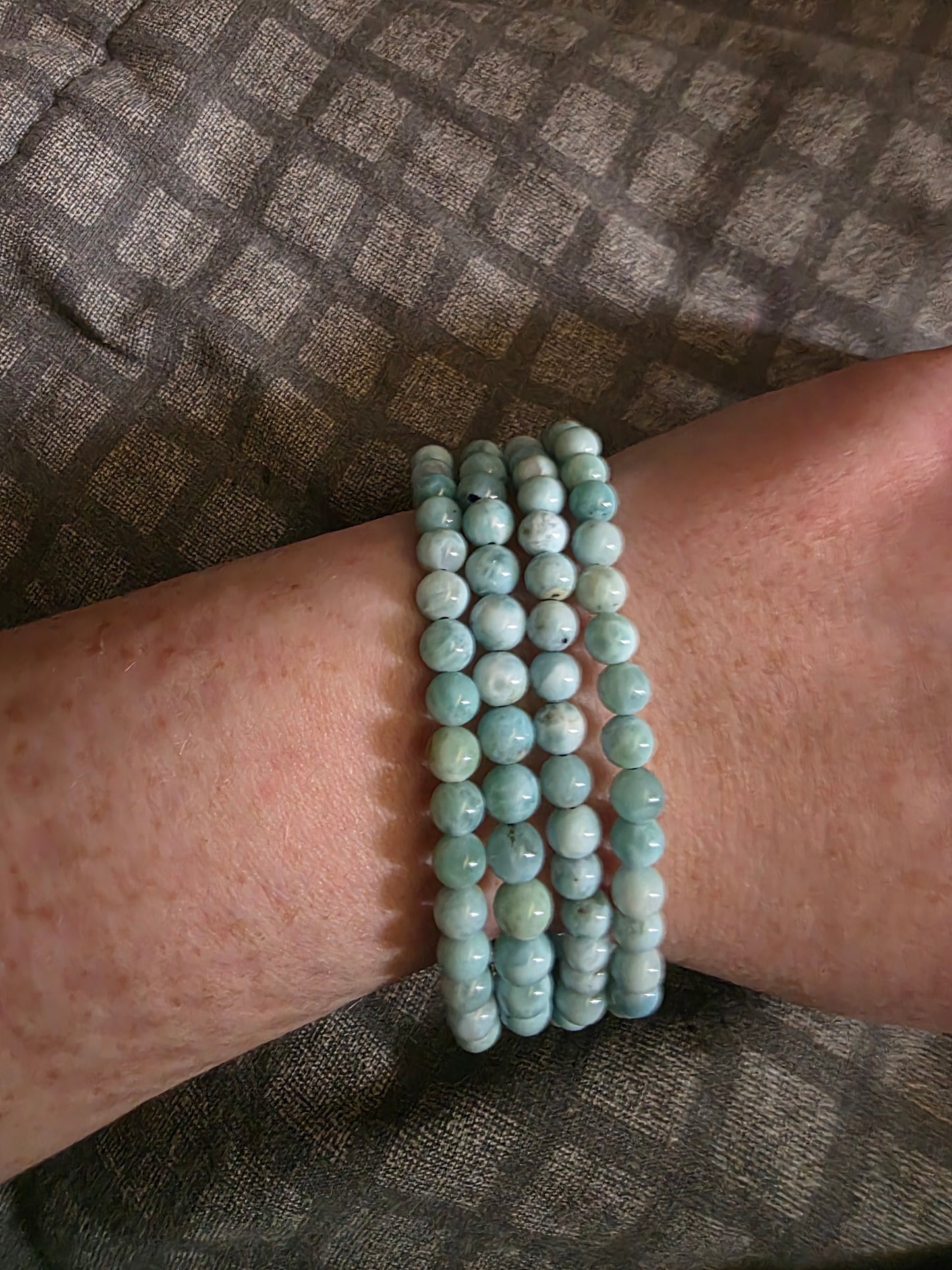 High-Grade Larimar Bracelet – 6mm