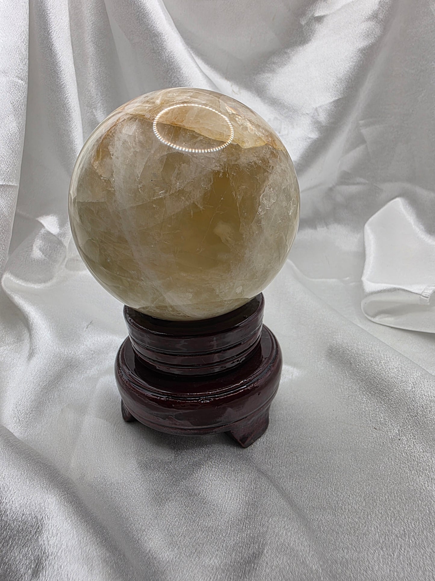 Heat-Treated Citrine “Solar Power” Sphere – Medium/Large (33cm Circumference)