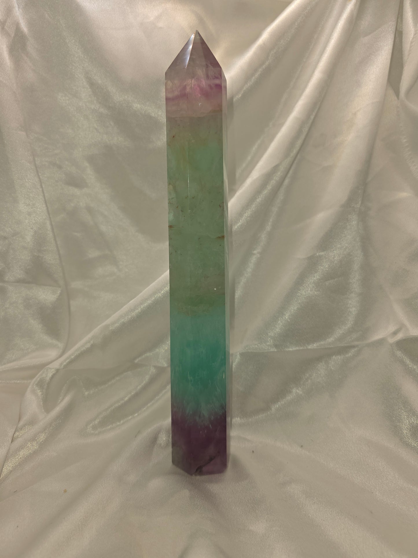 Fluorite “Clarity Queen” Statement Tower – 29cm Tall