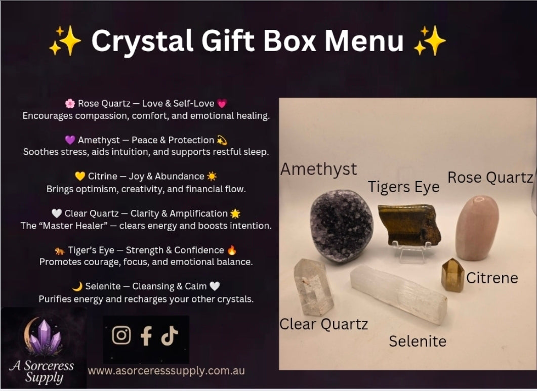 Crystal Mystery Box โ Intuitively Chosen Treasures ($50โ$300 Options)