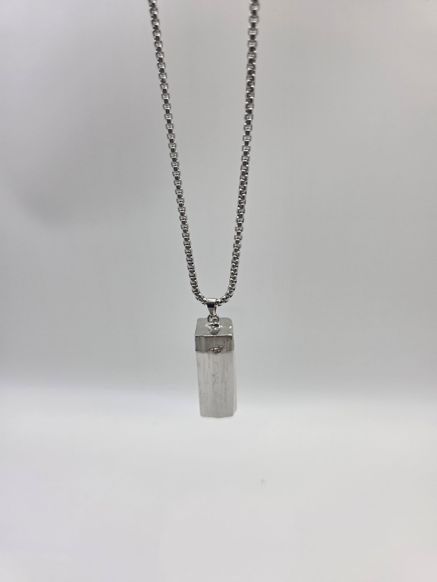 Selenite Necklace (Silver Chain) – Cleansing & Inner Peace