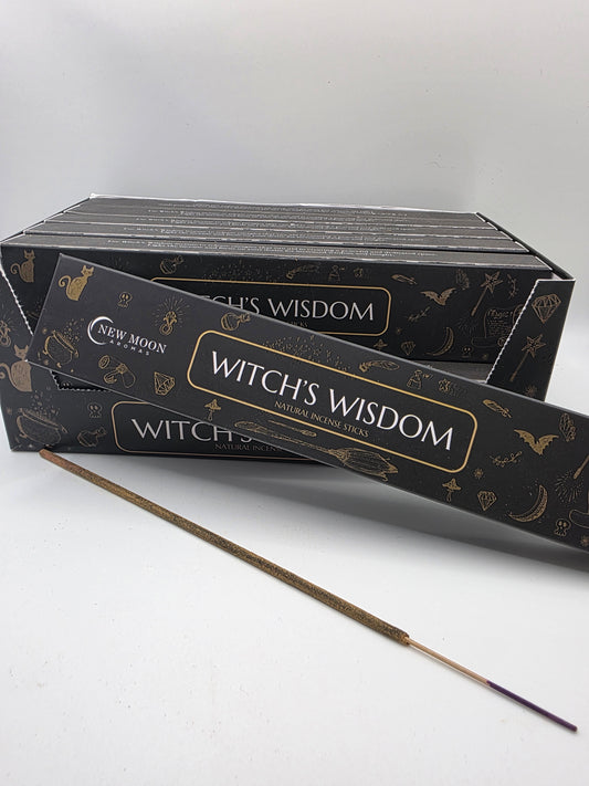 Witch’s Wisdom Natural Incense Sticks – Box of 10–12