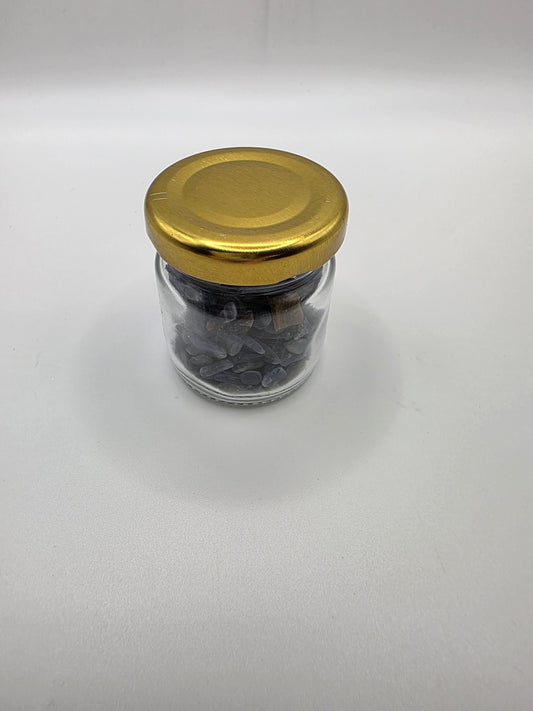 Blue Kyanite Crystal Chip Jar – 115–150g
