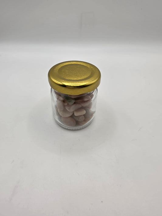 Peach Moonstone Crystal Chip Jar – 115–150g