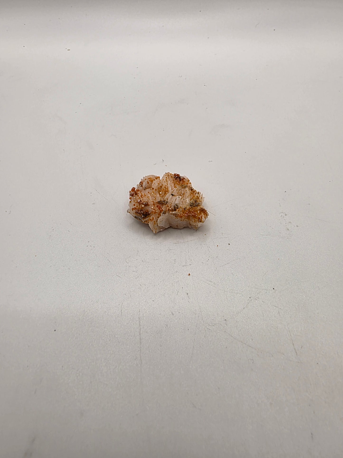 Vanadinite on Baryte Cluster – Fiery Motivation & Grounding (12g | 3.5cm)