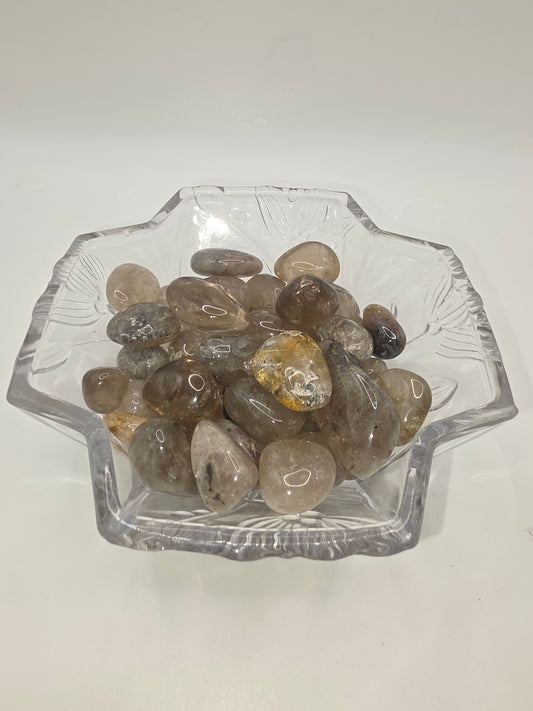 Smoky Quartz with Golden Rutile Tumbles – $3 Each or 4 for $10 (Use Code: 4FOR10)