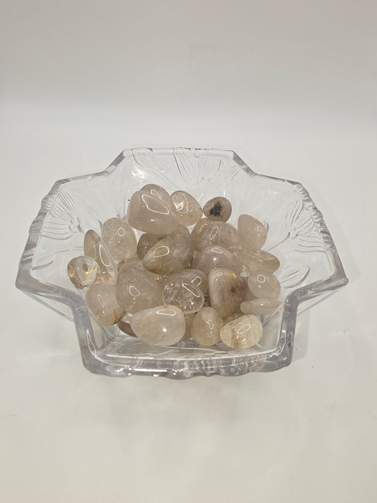 Clear Quartz with Golden Rutile Tumbles – $3 Each or 4 for $10 (Use Code: 4FOR10)