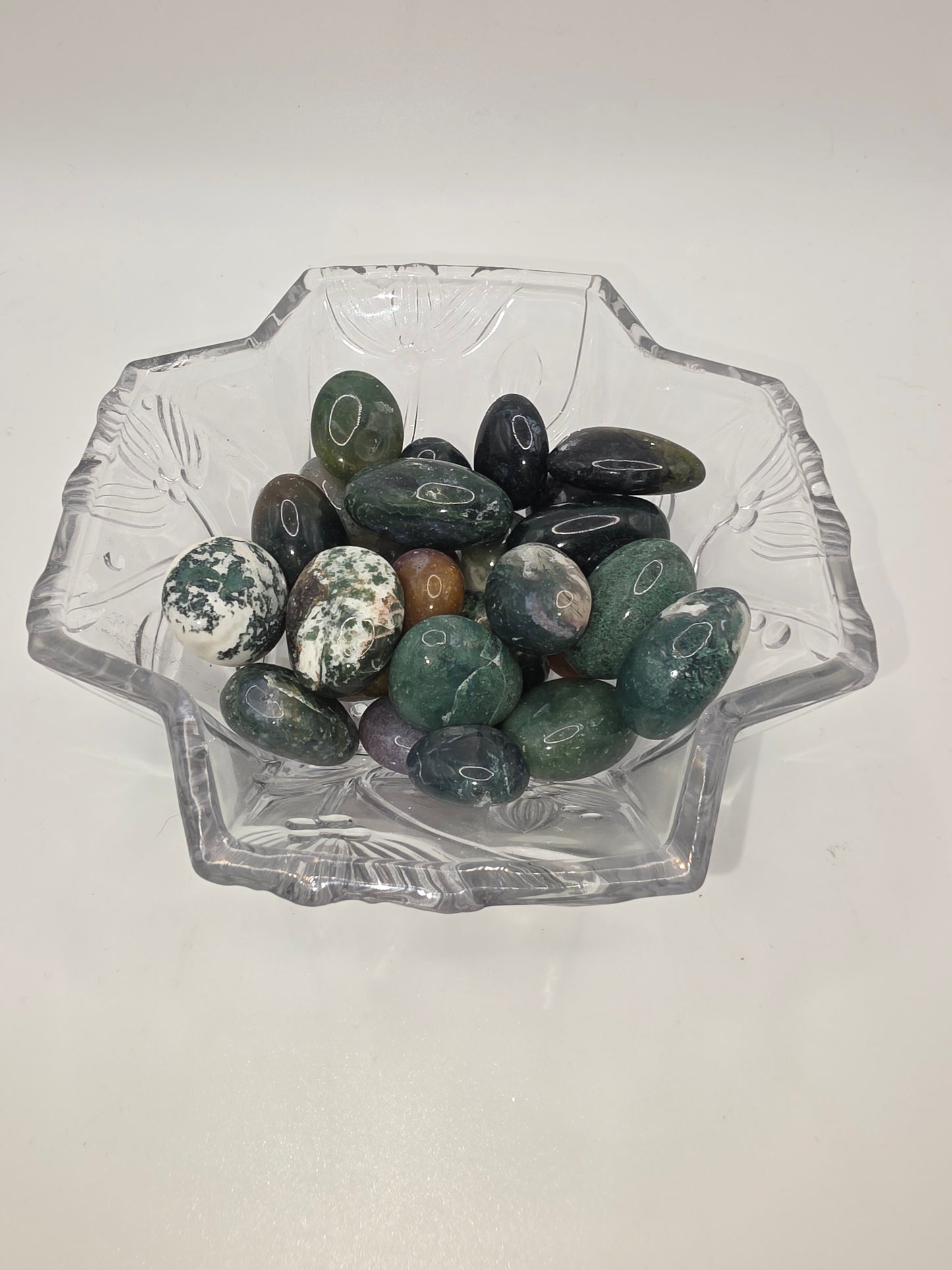 Moss Agate Tumbles – $3 Each or 4 for $10 (Use Code: 4FOR10)