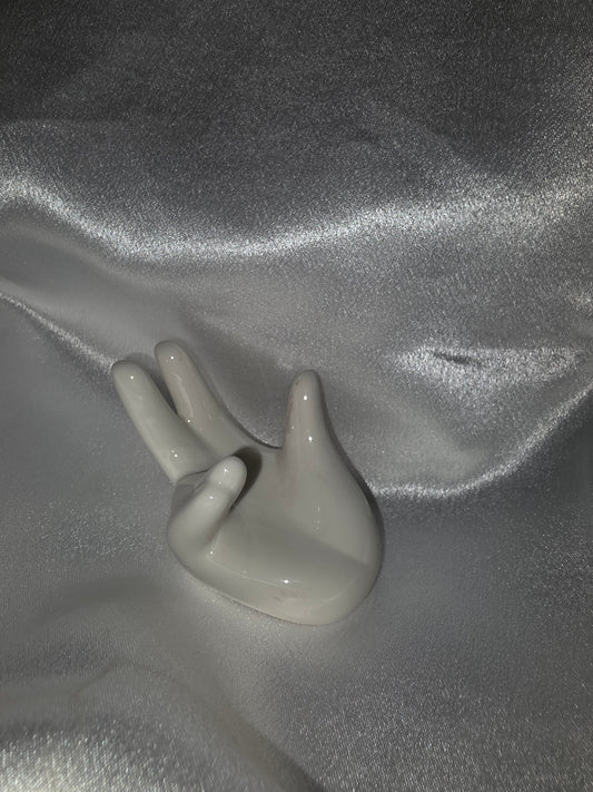 Ceramic Hand Sphere Holder – Sphere Not Included