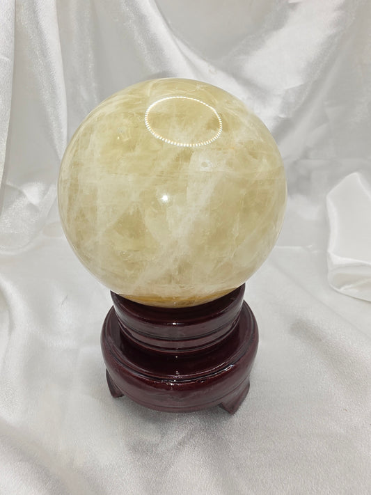 Heat-Treated Citrine “Solar Power” Sphere – Medium/Large (33cm Circumference)