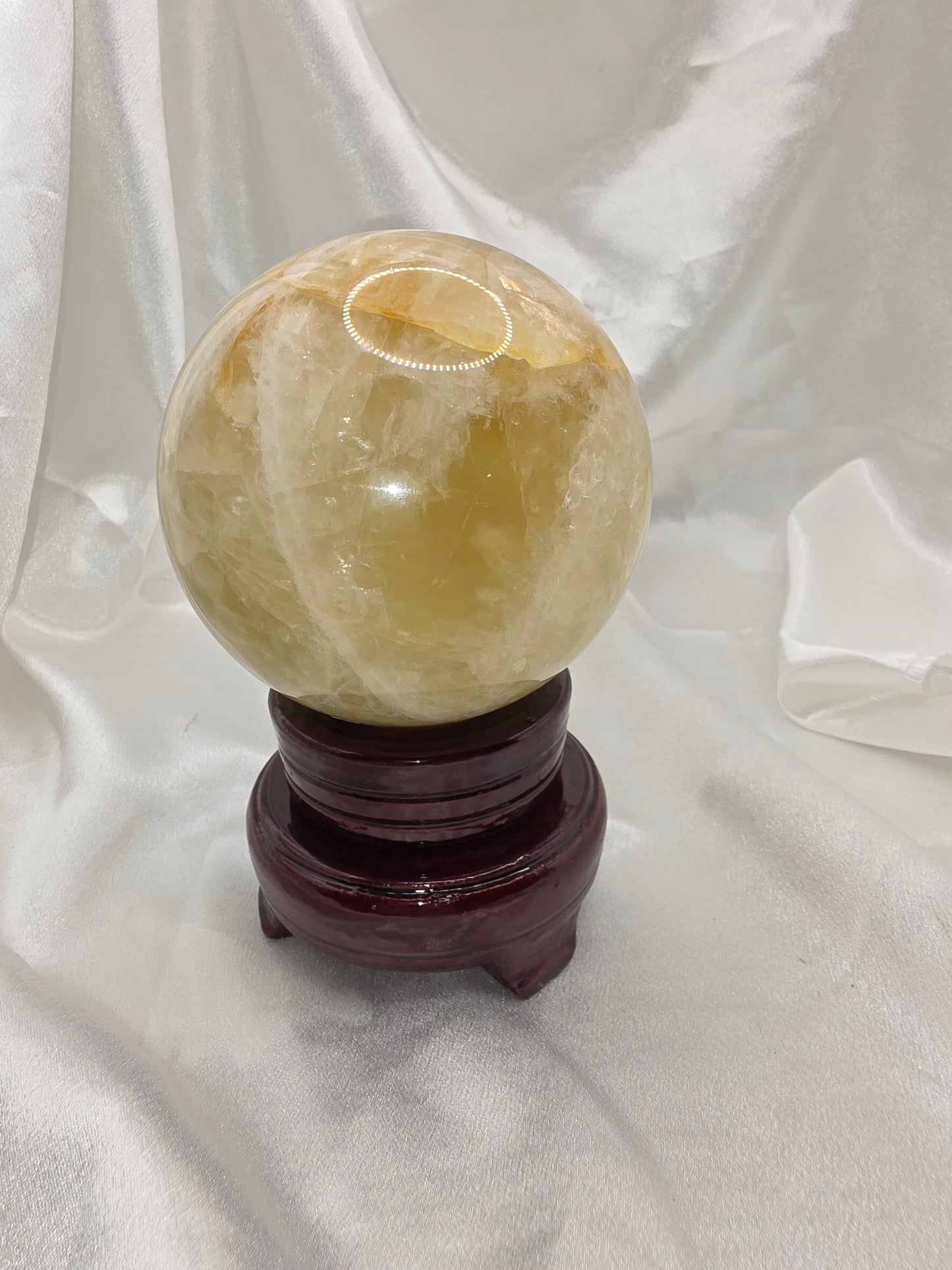 Heat-Treated Citrine “Solar Power” Sphere – Medium/Large (33cm Circumference)