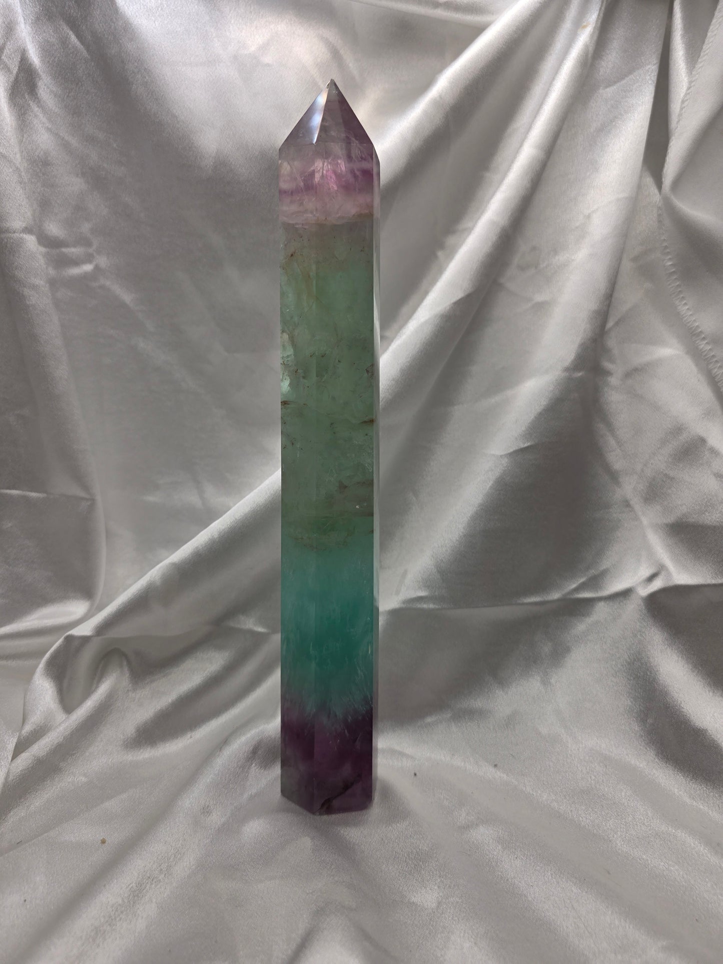 Fluorite “Clarity Queen” Statement Tower – 29cm Tall