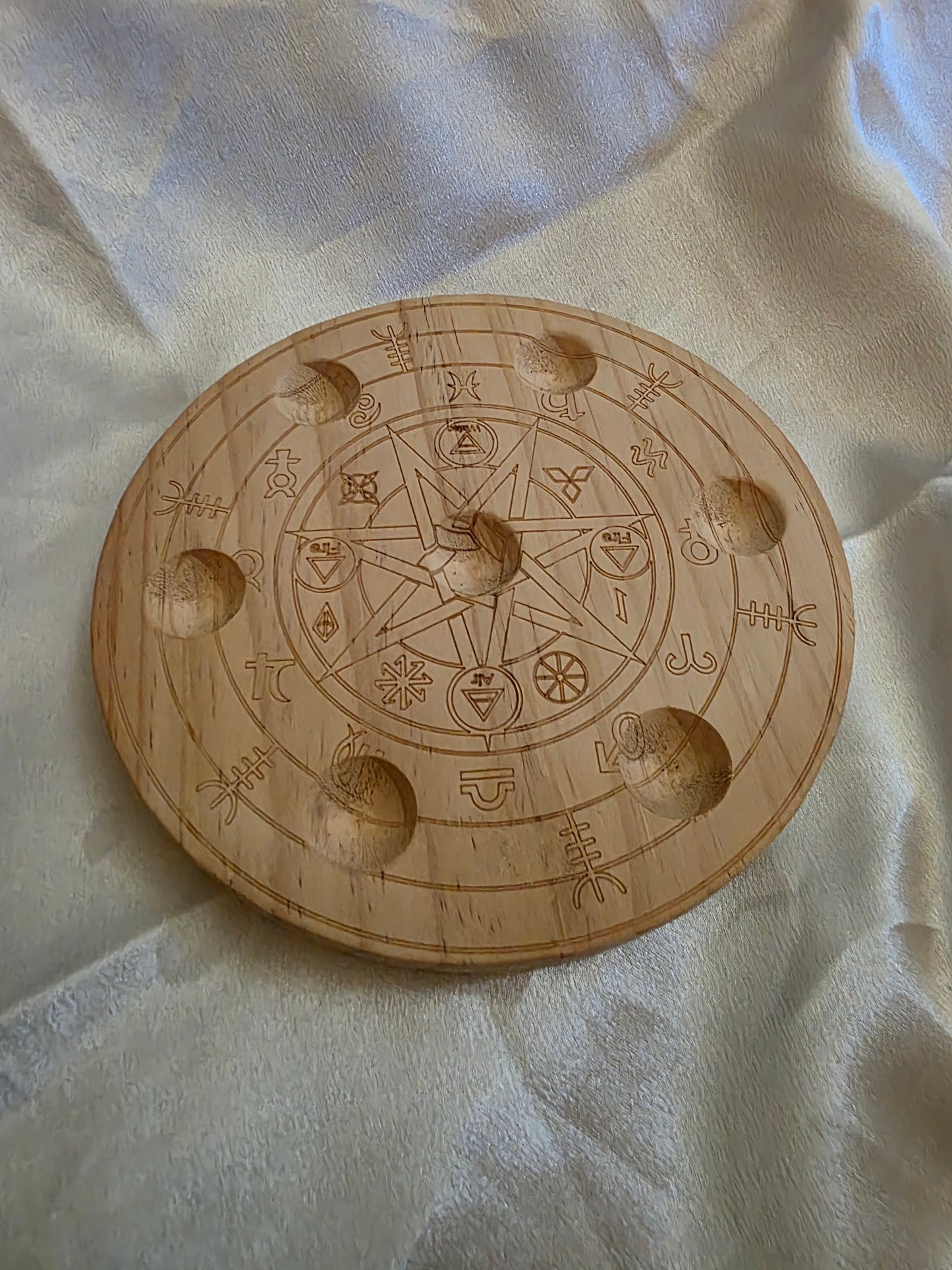 Celestial & Zodiac 7-Hole Wooden Sphere Holders