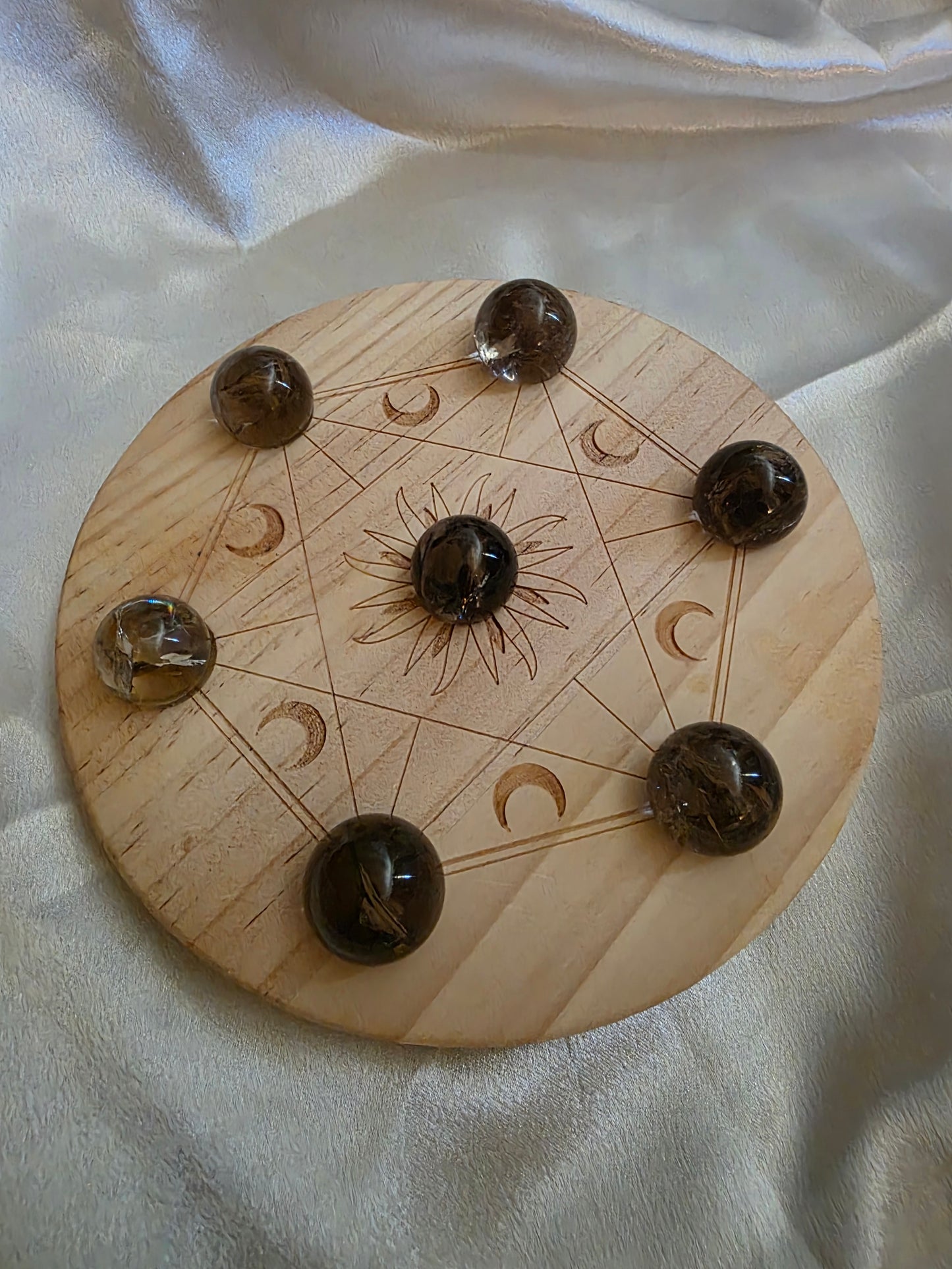 Celestial & Zodiac 7-Hole Wooden Sphere Holders