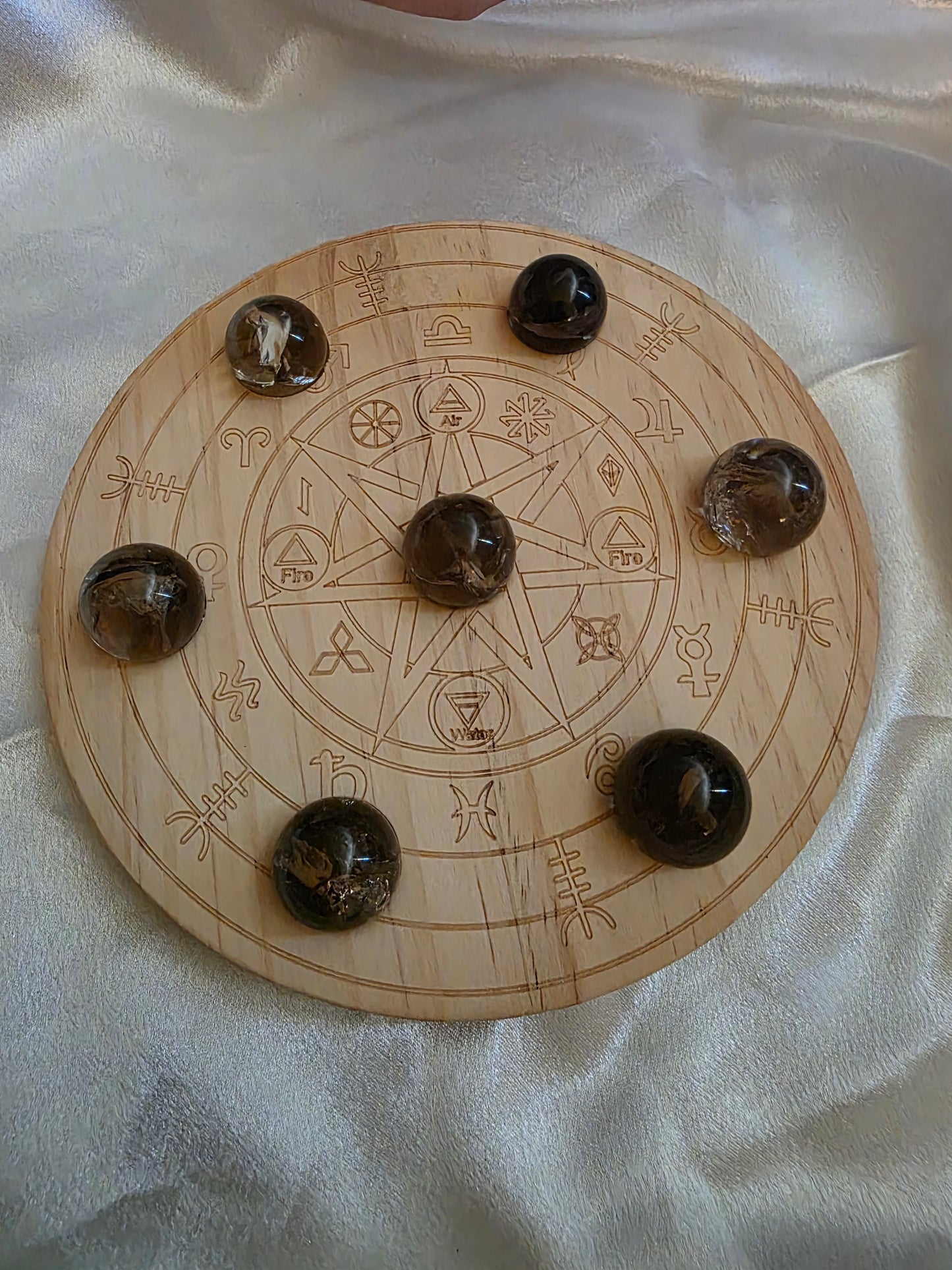 Celestial & Zodiac 7-Hole Wooden Sphere Holders