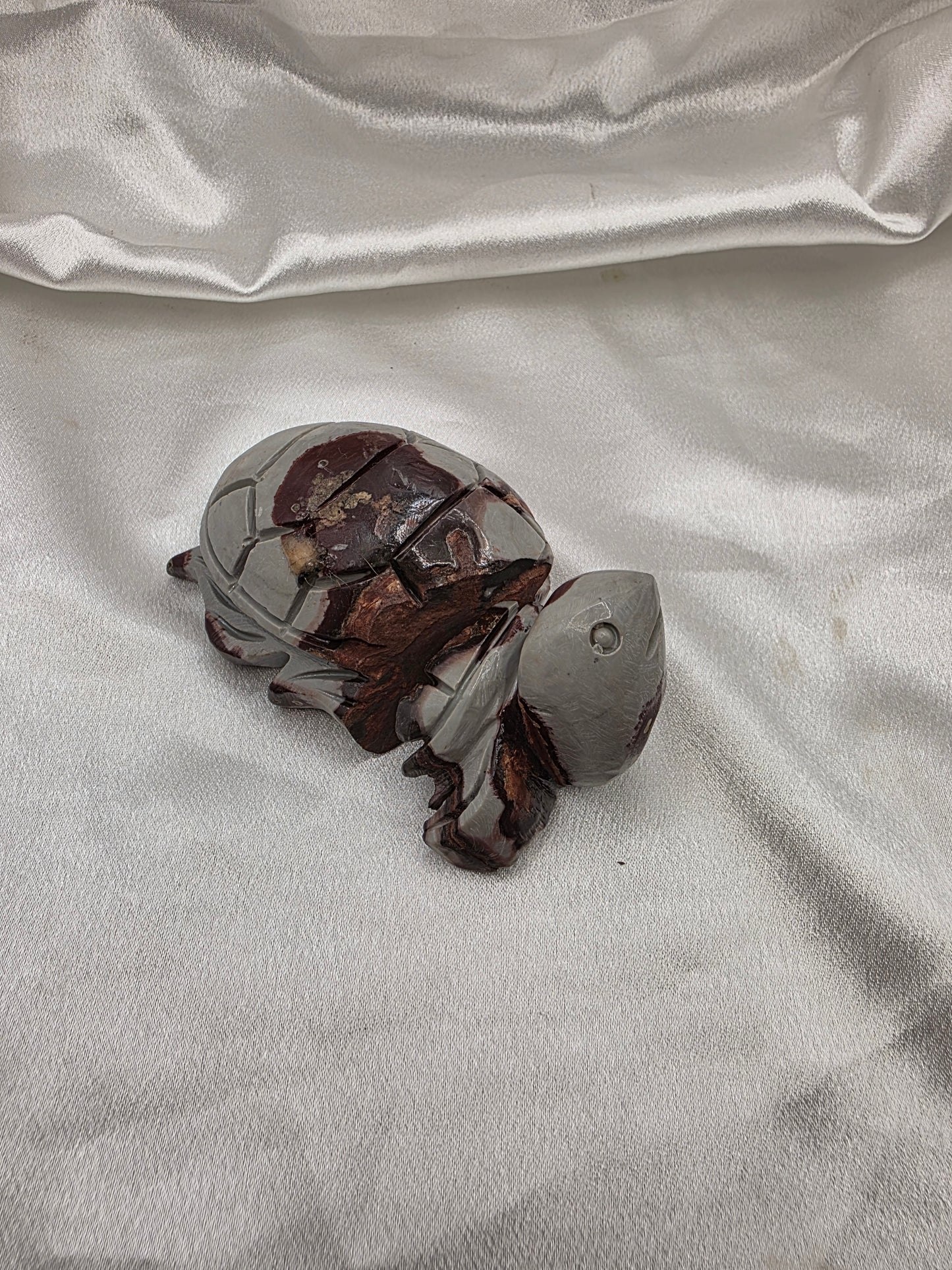 Picture Jasper Turtle Carving – 9.5cm (Perfectly Imperfect & Heavily Discounted)