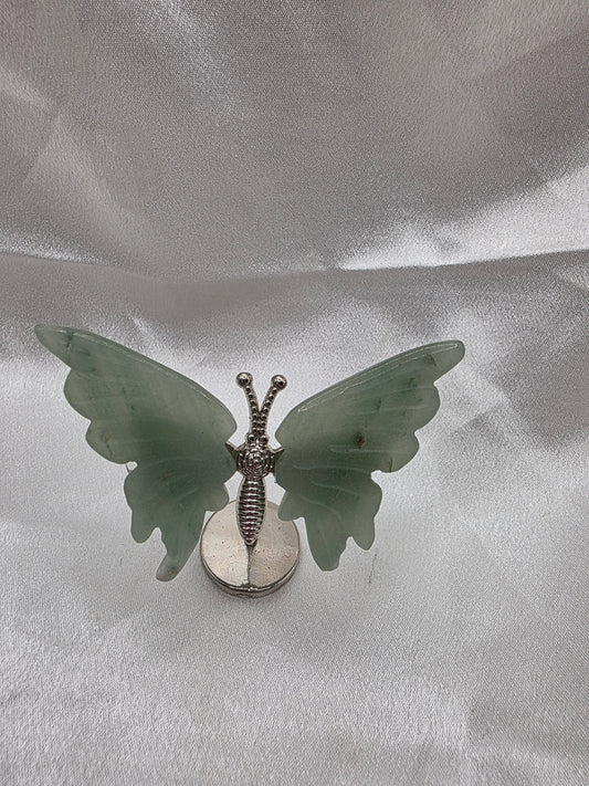 Green Aventurine Butterfly on Stand – 5cm (Perfectly Imperfect & Heavily Discounted)