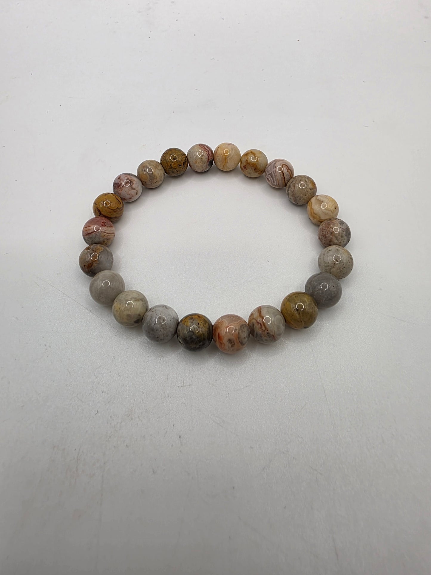 Crazy Lace Agate Crystal Bracelets