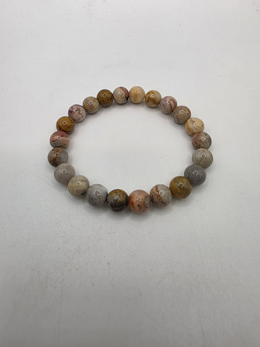 Crazy Lace Agate Crystal Bracelets