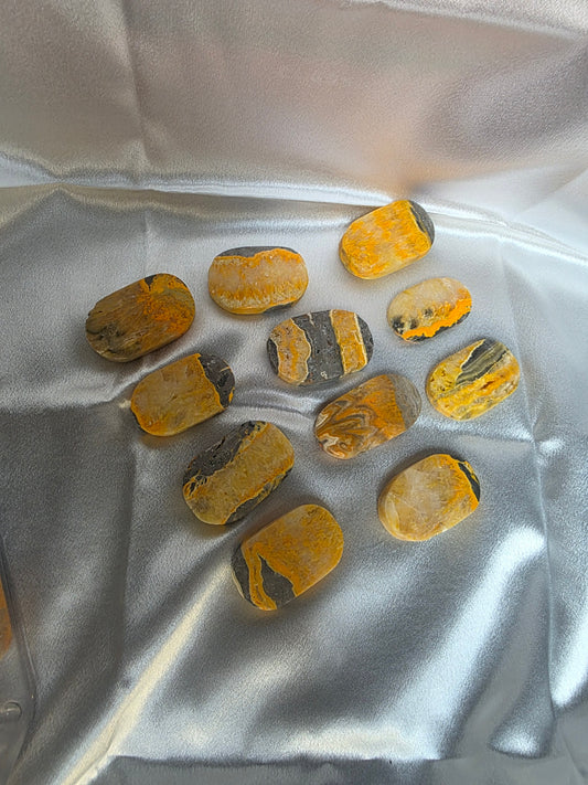 Bumblebee Jasper Palm Stone – 55–75g | Approx. 5–6cm | Intuitively Chosen