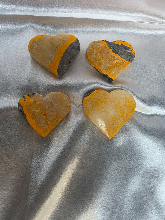 Bumblebee Jasper Heart – 55–75g | Approx. 6cm | Intuitively Chosen