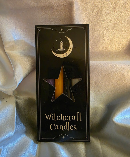 Witchcraft Ritual Candle Set – 12 Coloured Spell Candles for Magic, Altar & Manifestation