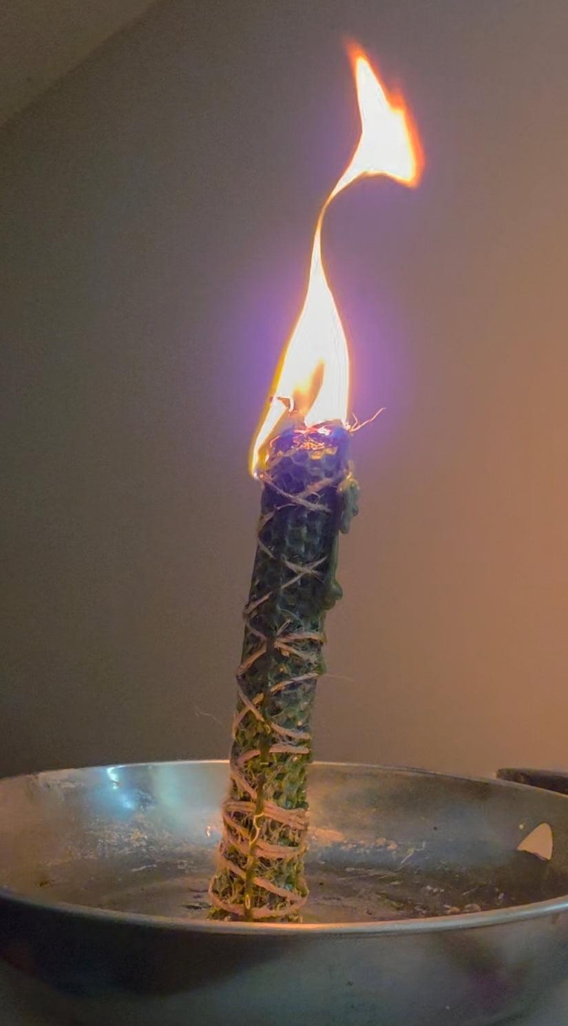 Handmade Beeswax Intention Spell Candle – Custom Ritual Candle (Made to Order)