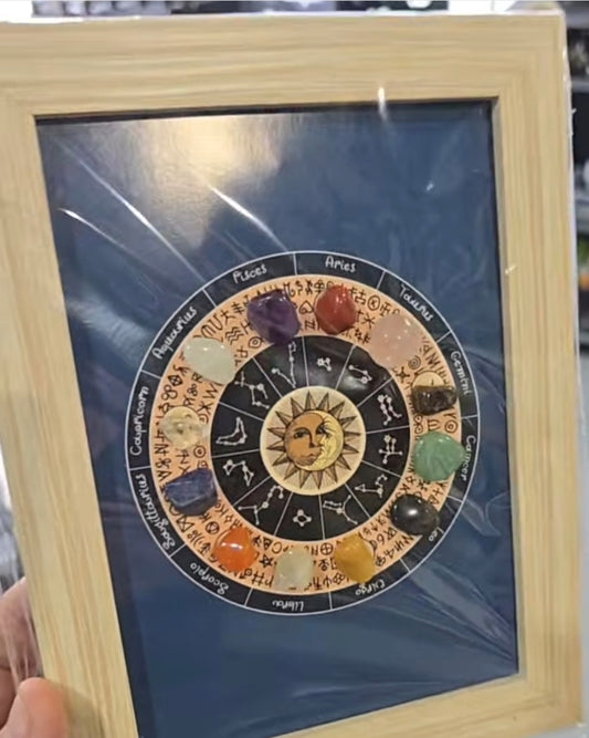 Zodiac Crystal Wheel Frame – Astrology x Crystal Power (Pre-Order)