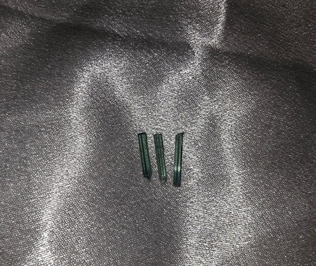 Rare Blue/Green Tourmaline Rods – Intuitively Chosen (1.5-2cm) in Display Specimen Box