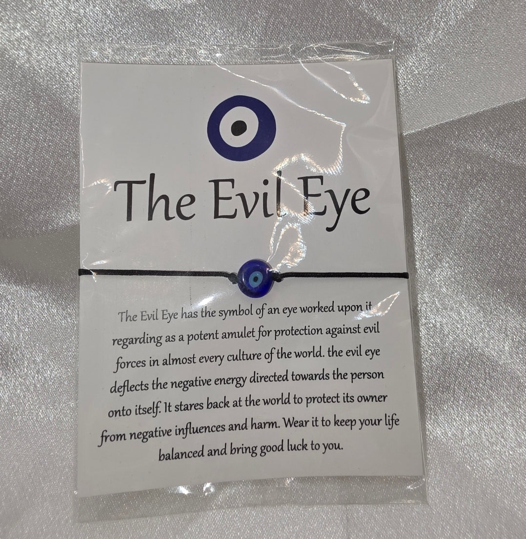 Evil Eye Adjustable Cord Bracelet