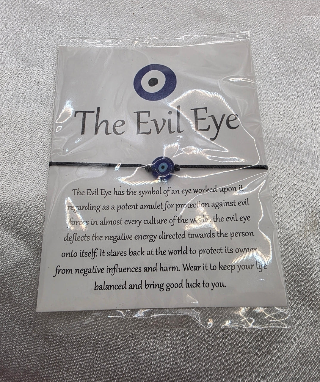 Evil Eye Adjustable Cord Bracelet